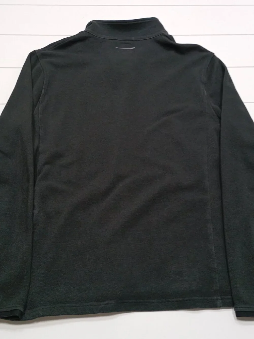 J.Crew Men’s Performance Quarter Zip Pullover Large Black COOLMAX UPF 50+